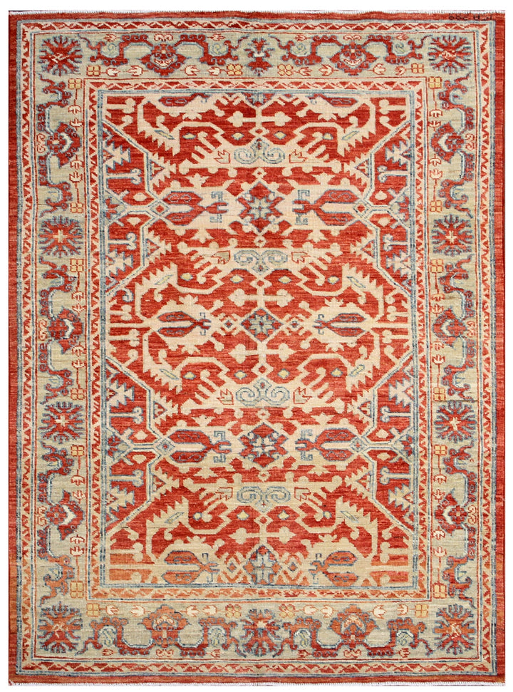4'x6' Rust Turkish Design Ariana Traditional Small Rug