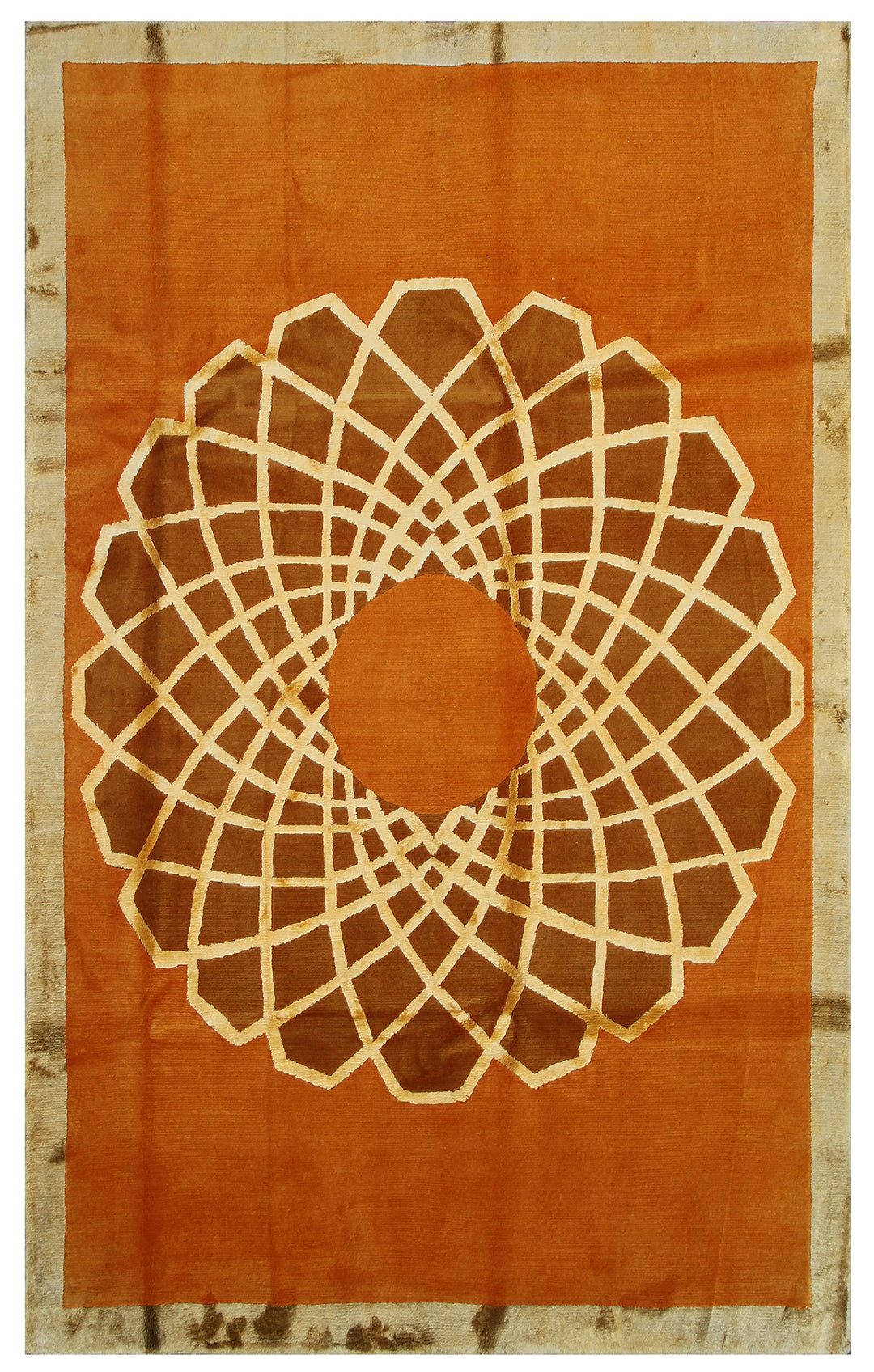 6' x 8' Ariana Modern Geometric Rug Hand-Knotted Wool Rug with Silk Highlights