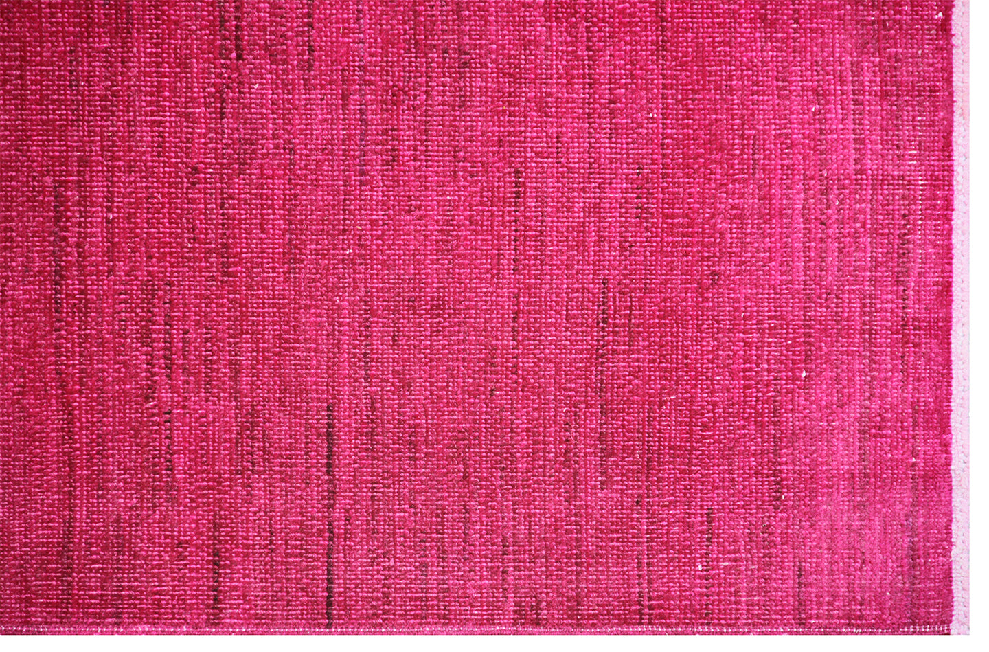 10'x6' Solid Hot Pink Hand-Knotted Ariana Over-dye Area Rug