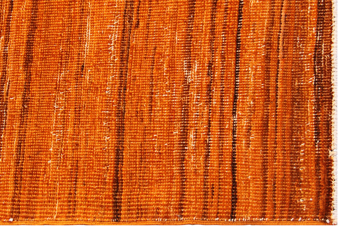 6'x9' Contemporary Stria Design Orange Ariana Overdye Rug