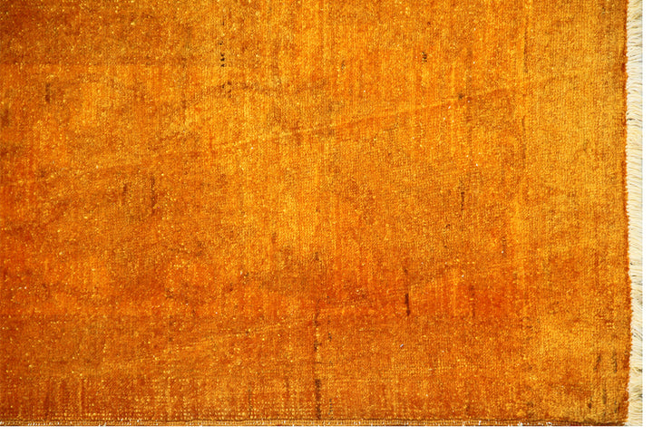 9'x11' Gold Orange Persian Design Ariana Over-dye Rug