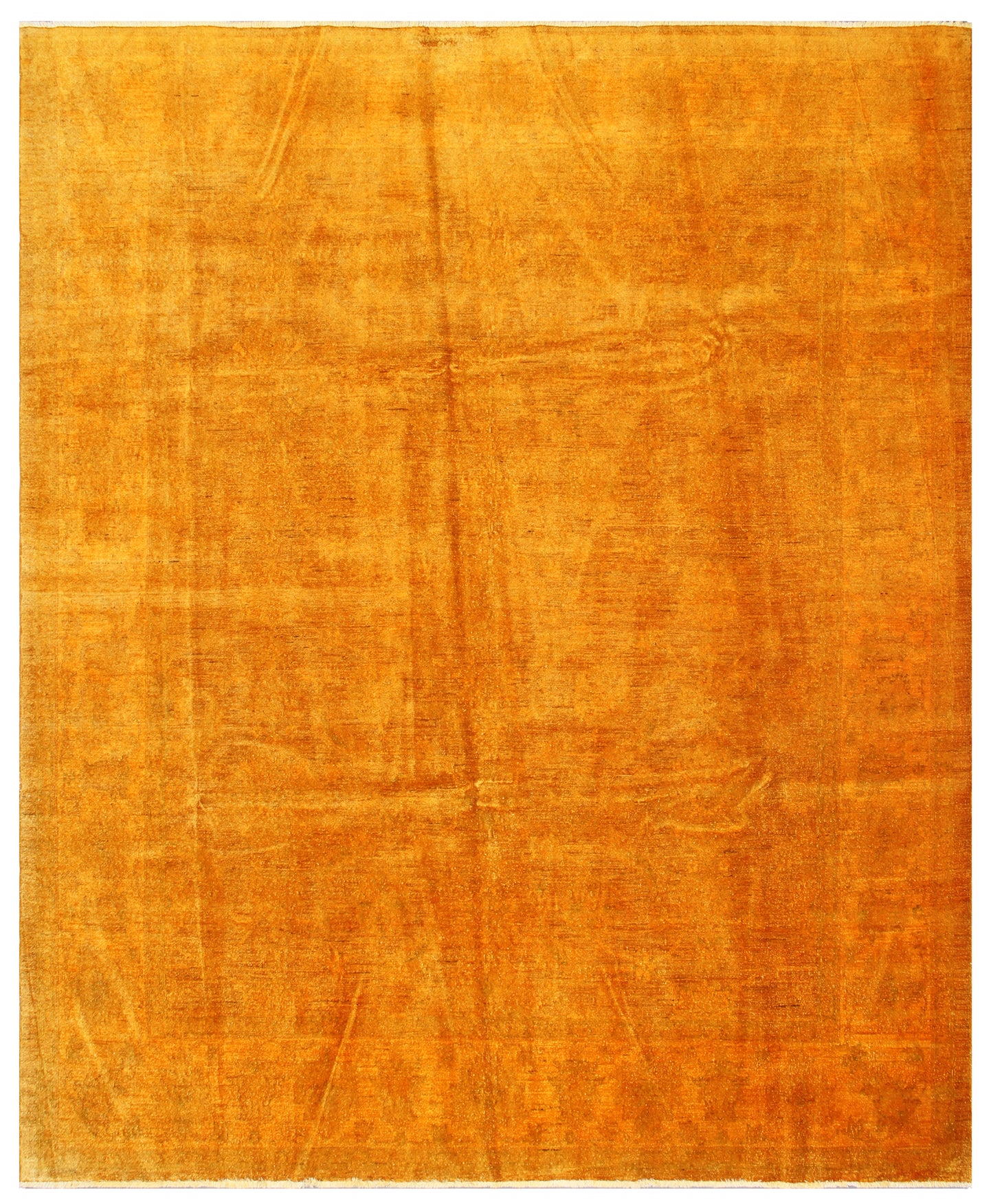 9'x11' Gold Orange Persian Design Ariana Over-dye Rug