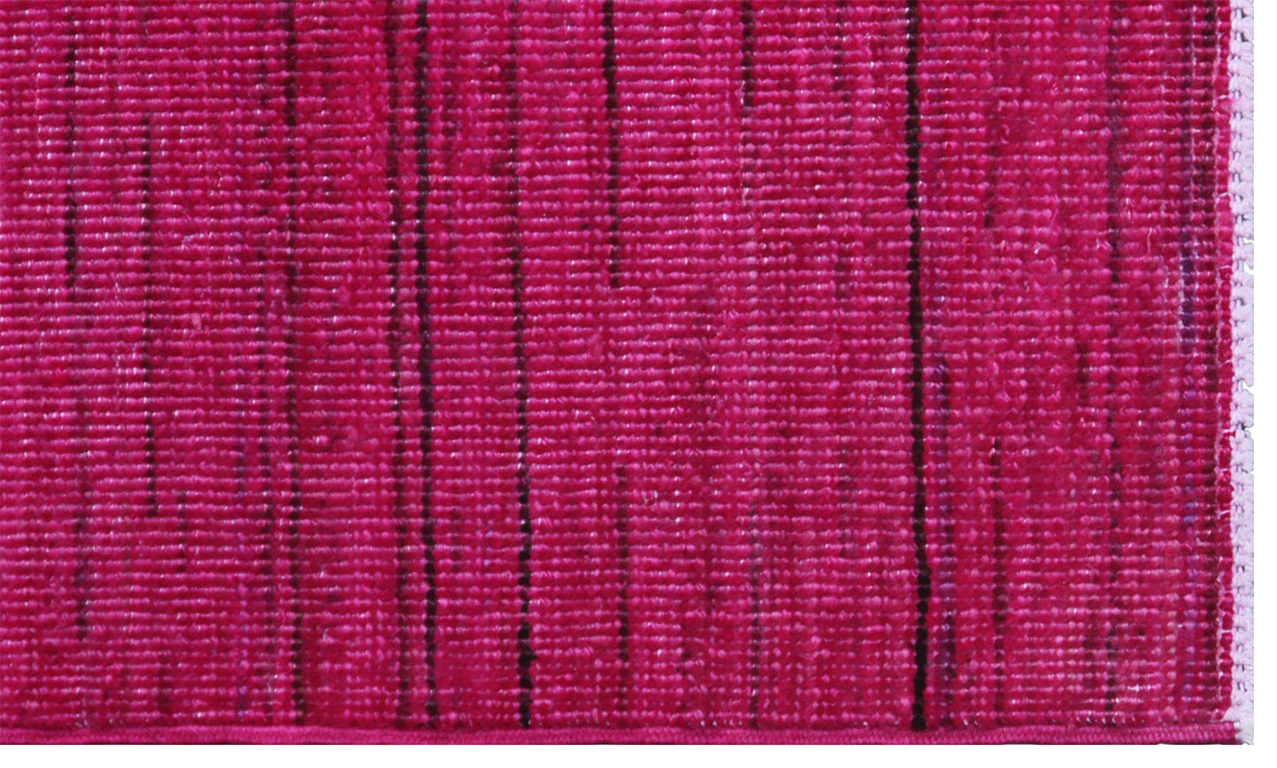 6'x9' Hot Pink Modern Stria Design Contemporary Ariana Overdyed Rug