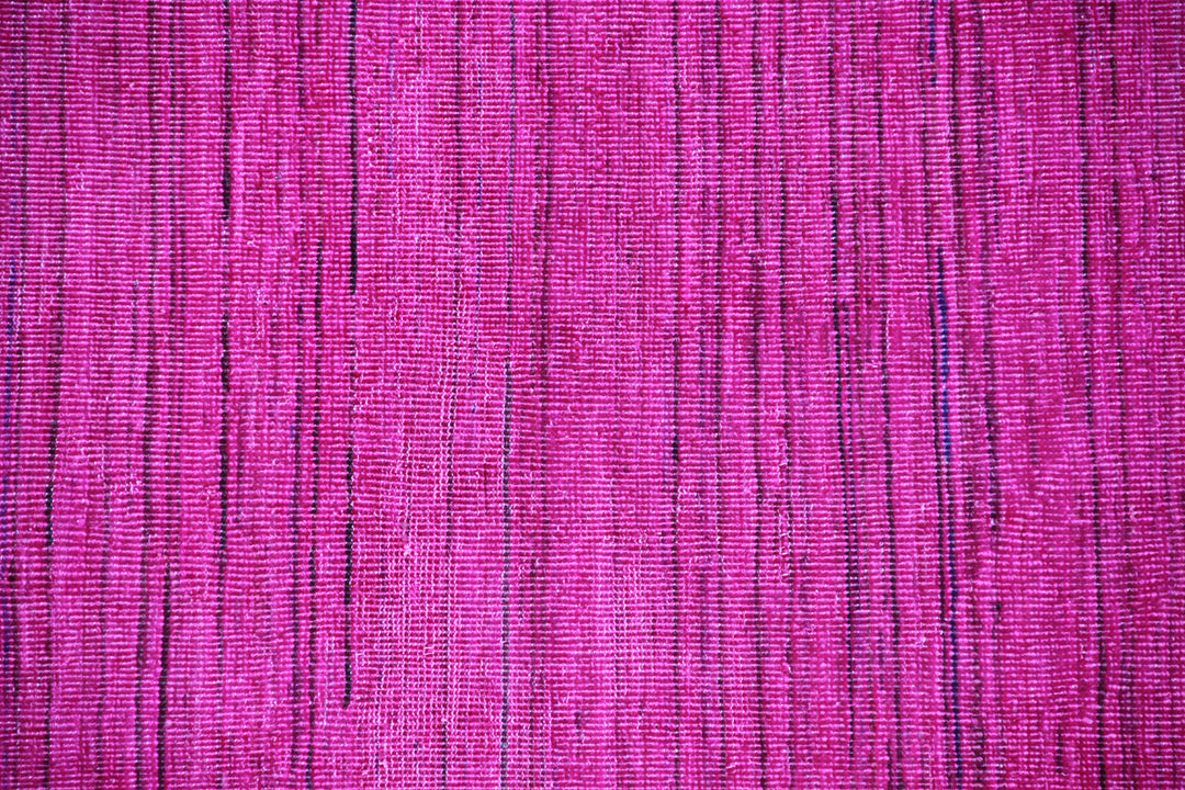 6'x9' Hot Pink Modern Stria Design Contemporary Ariana Overdyed Rug