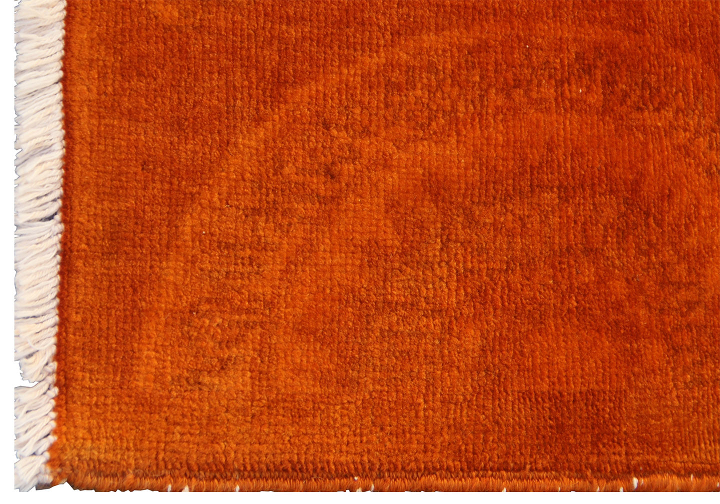 8'x11' Orange Contemporary Geometric Ariana Overdyed Rug