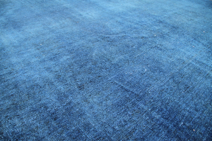 8'x10' Solid Dark Blue Ariana Overdyed Area Rug