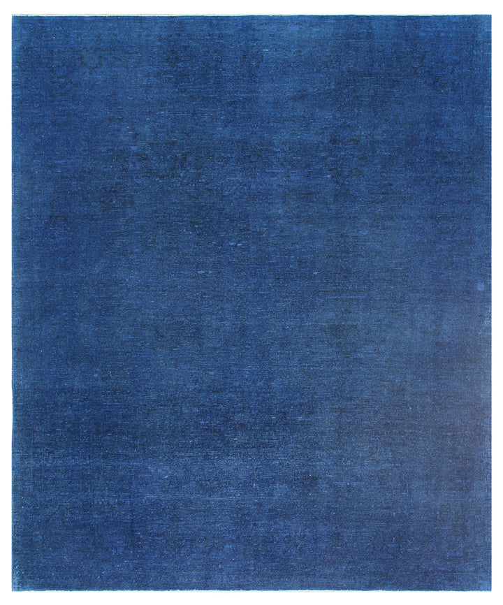 8'x10' Solid Dark Blue Ariana Overdyed Area Rug