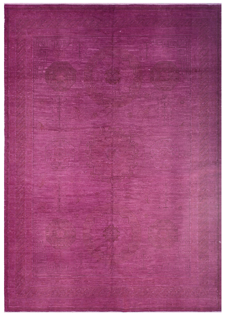 7'x10' Purple Persian Design Ariana Overdyed Area Rug