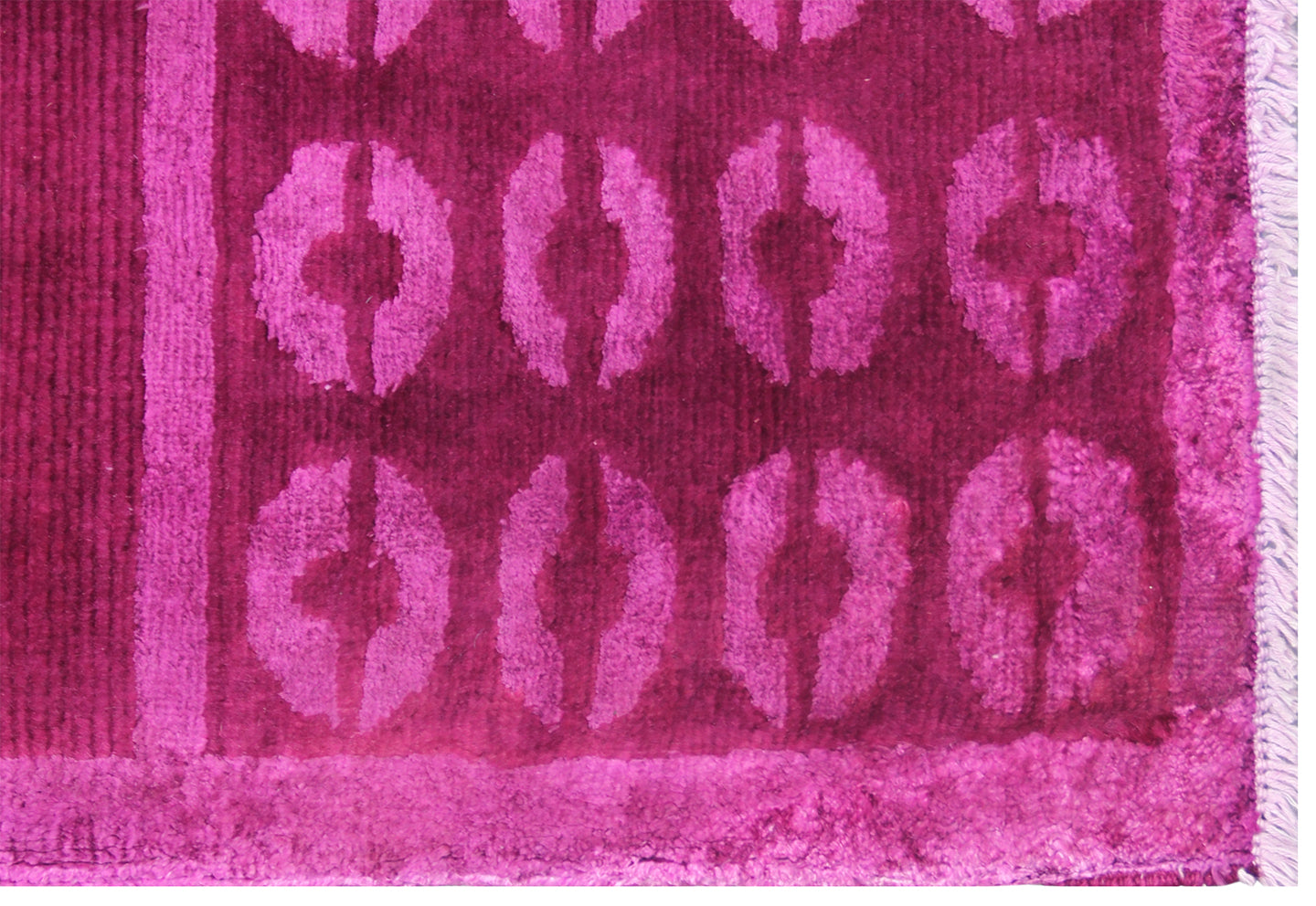 6'x9' Fuschia Magenta Pink Geometric Ariana Overdyed Rug