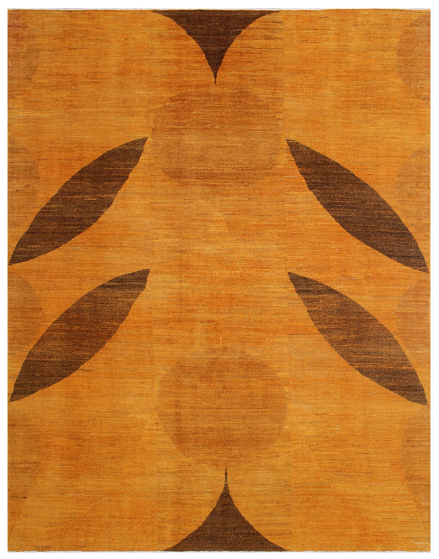 6'x8' Orange and Brown Contemporary Ariana Overdyed Rug