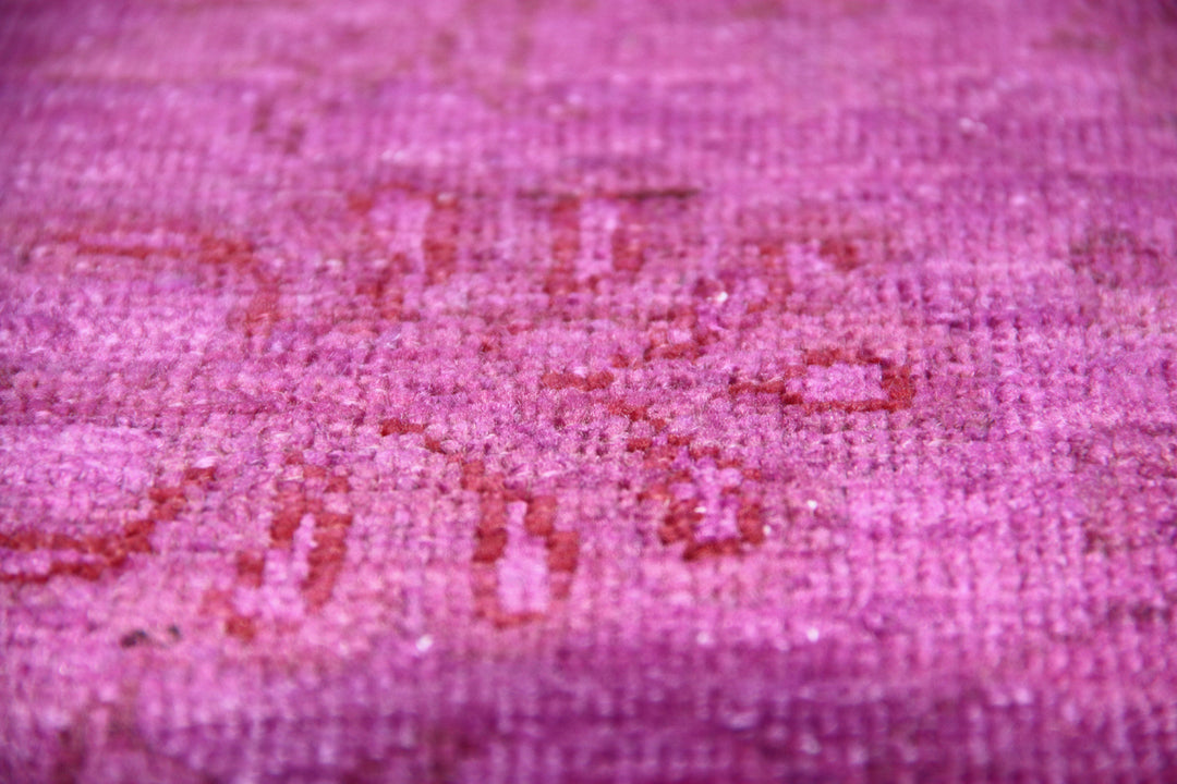 6'x9' Magenta Pink Classic Persian Design Ariana Overdyed Rug