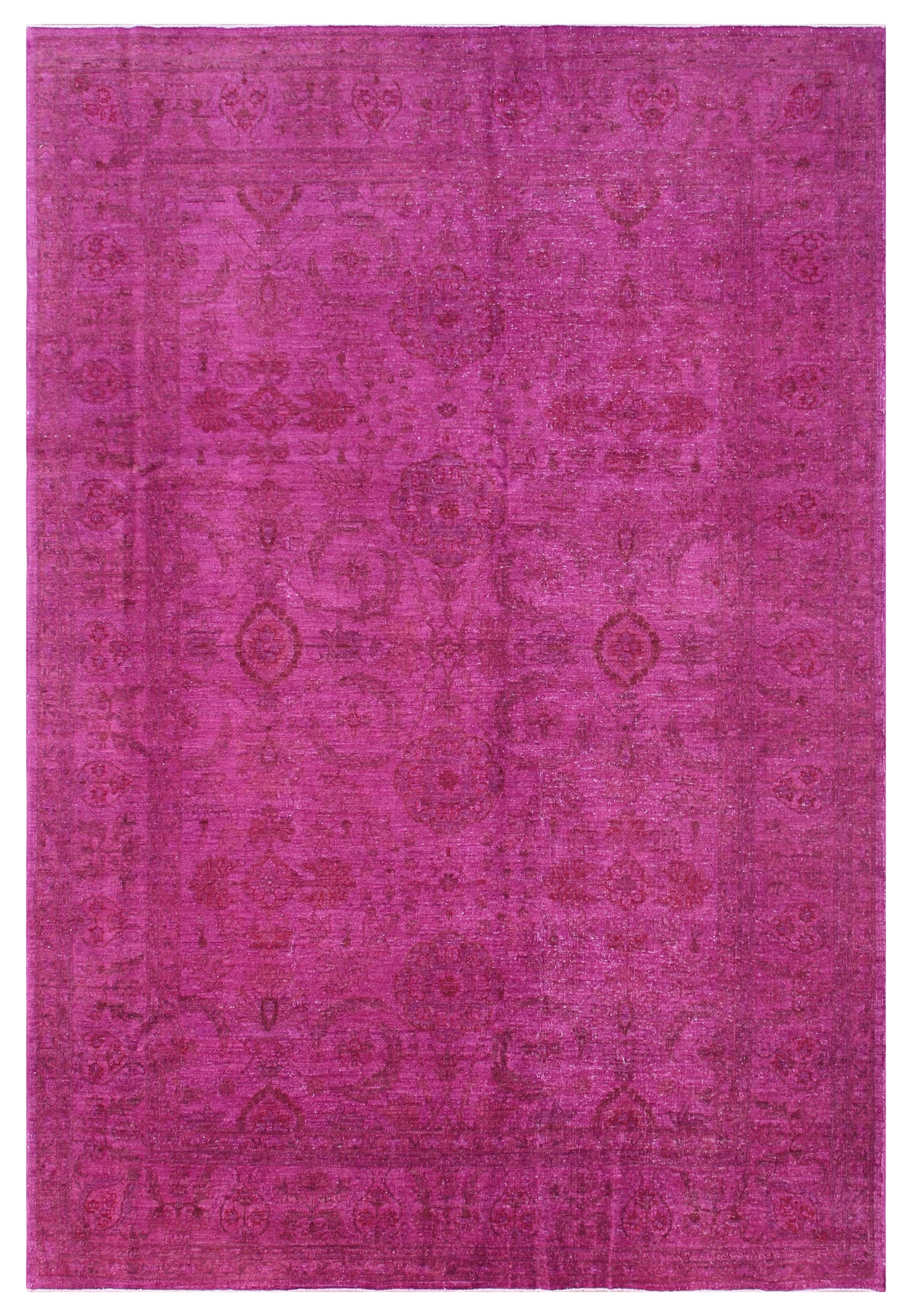 6x9 Contemporary Pink Classic Persian Design Ariana Overdye Rug