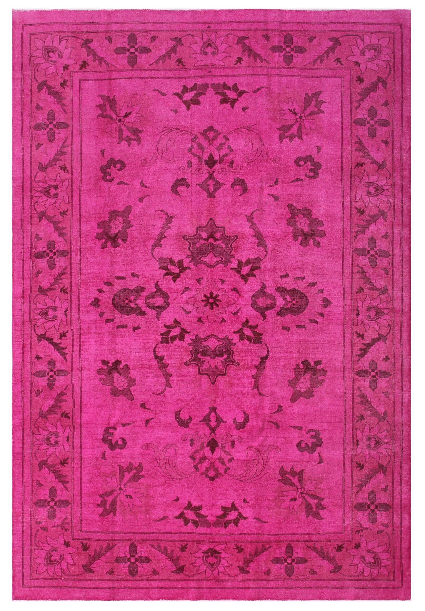 7x10 Pink Persian Design Ariana Over-dye Rug