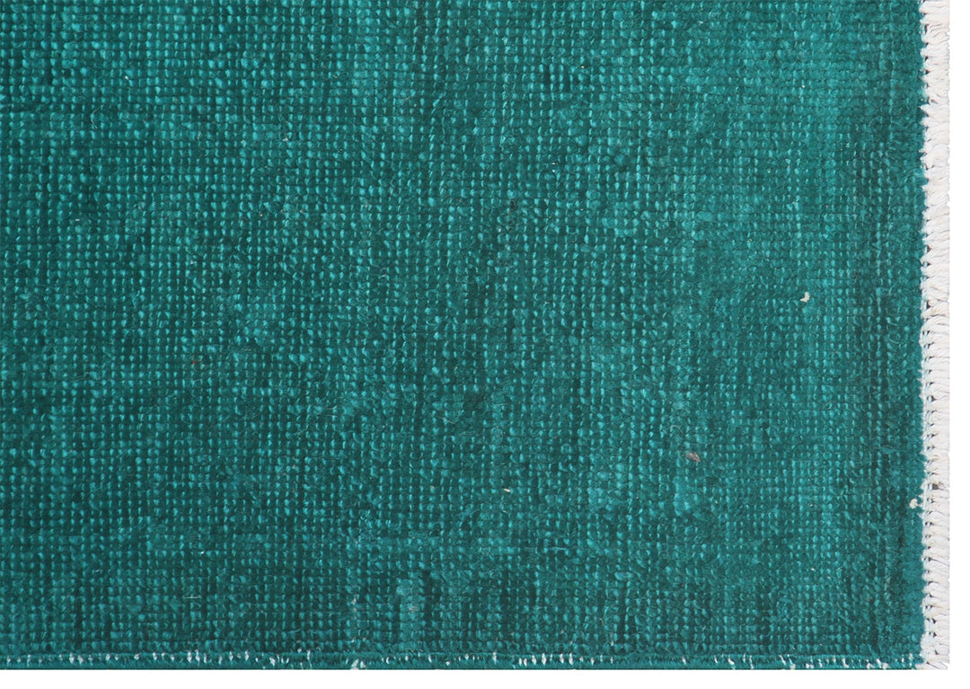 5'x5' Contemporary Teal Green Ariana Overdyed Rug