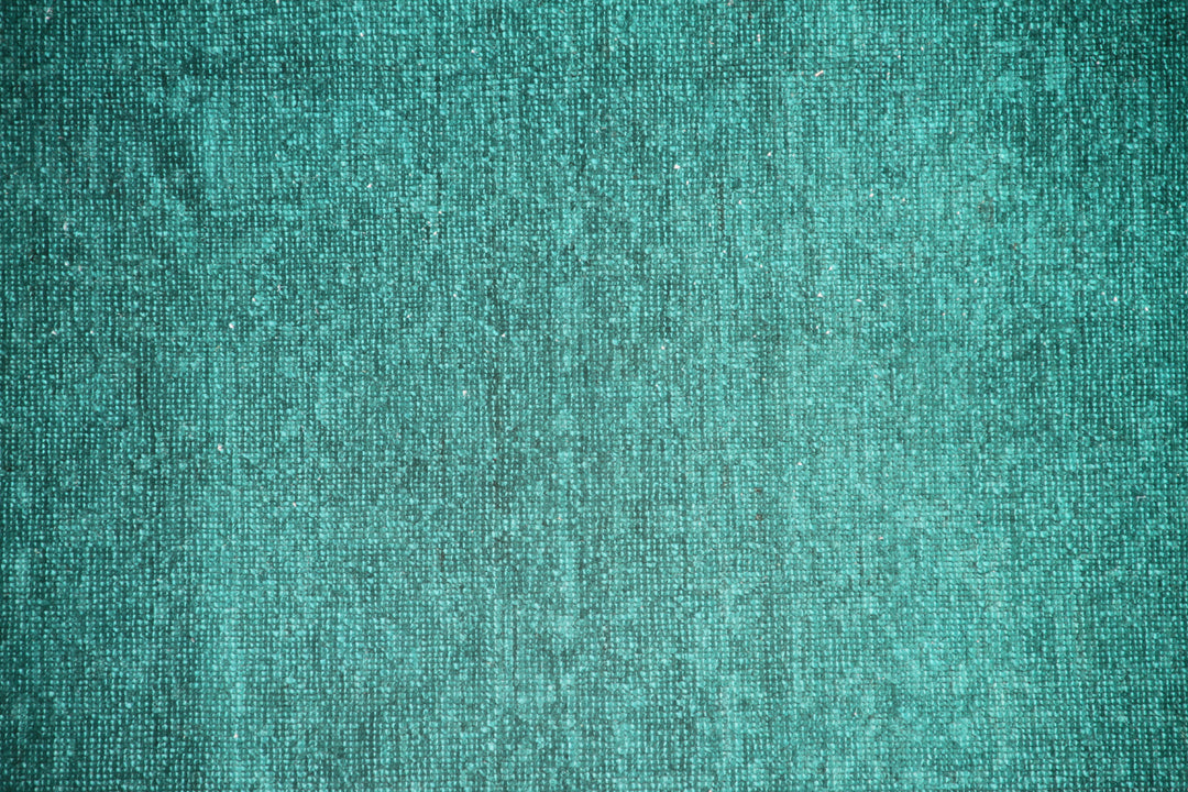 5'x5' Contemporary Teal Green Ariana Overdyed Rug