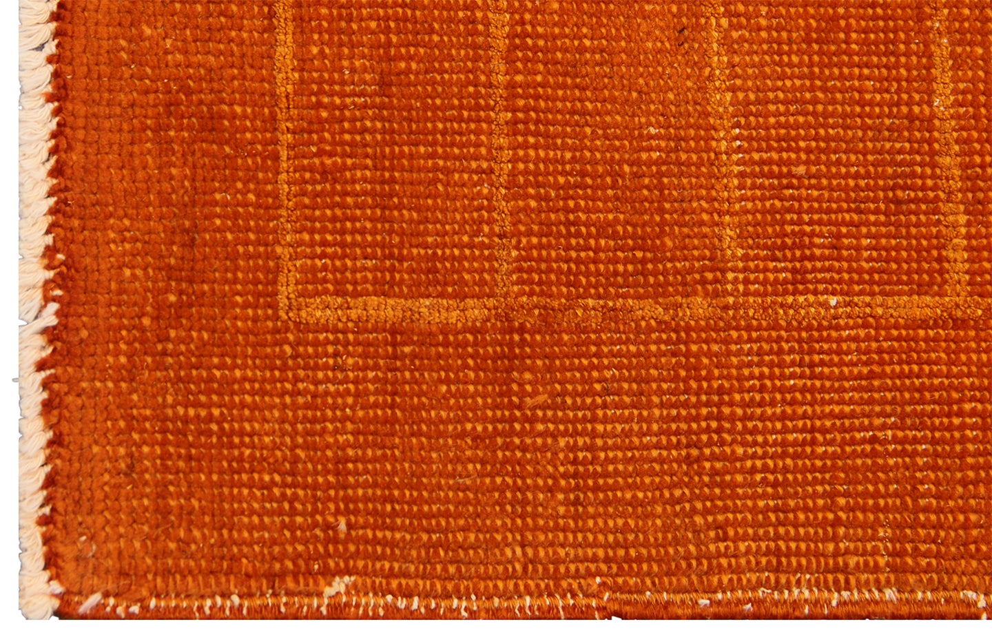 7'x11' Orange Geometric Ariana Overdyed Rug