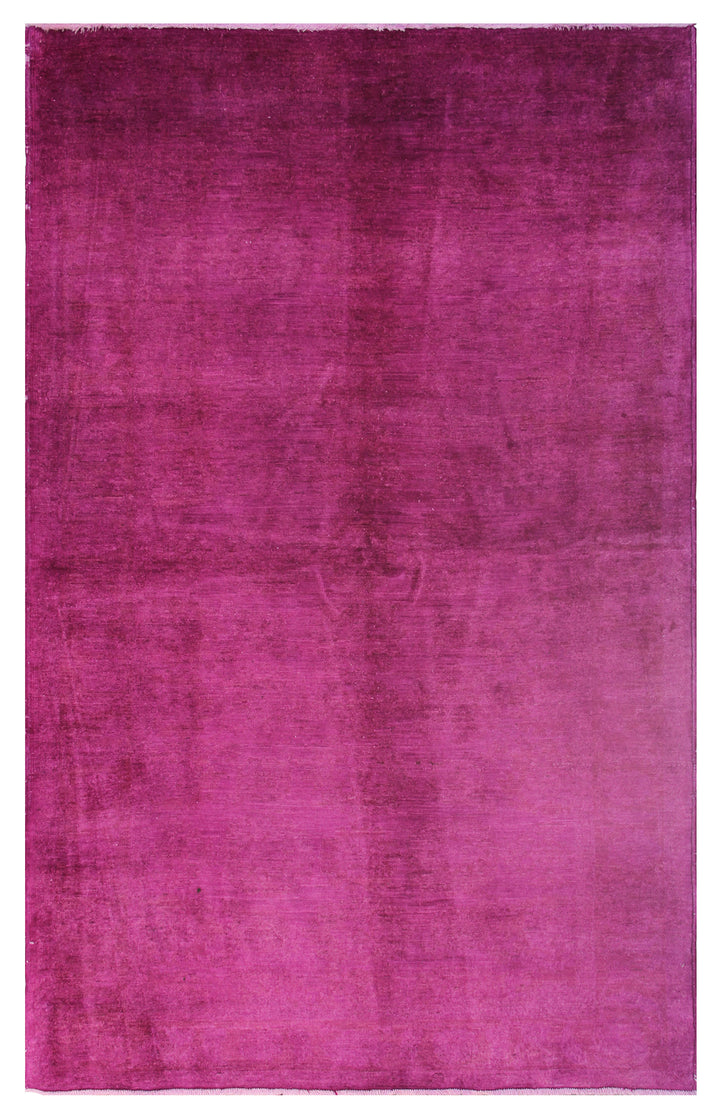 5'x8' Contemporary Modern Fushia Magenta Ariana Overdyed Rug