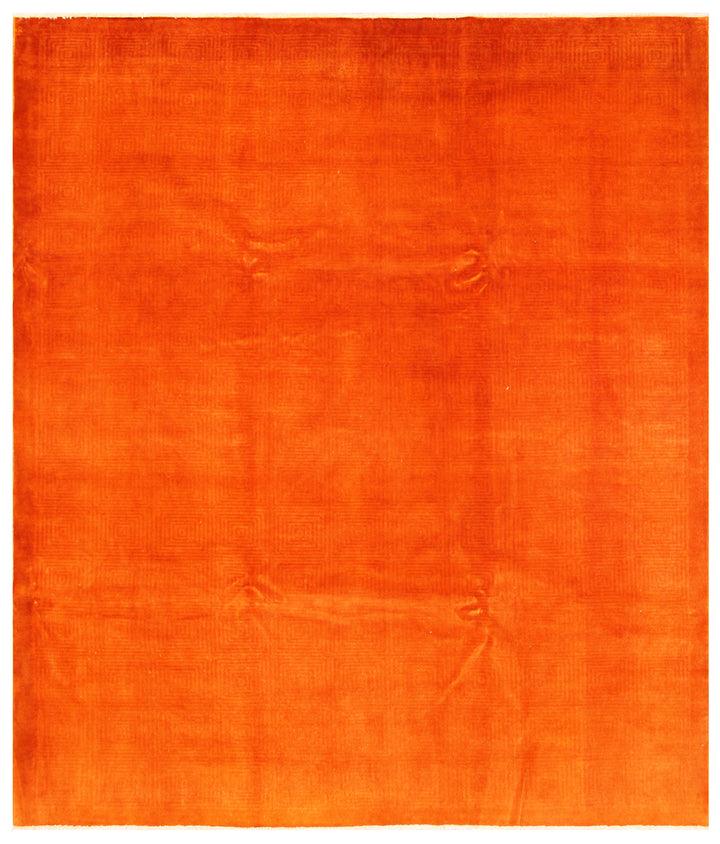 8'x10' Orange Geometric Ariana Overdyed Rug