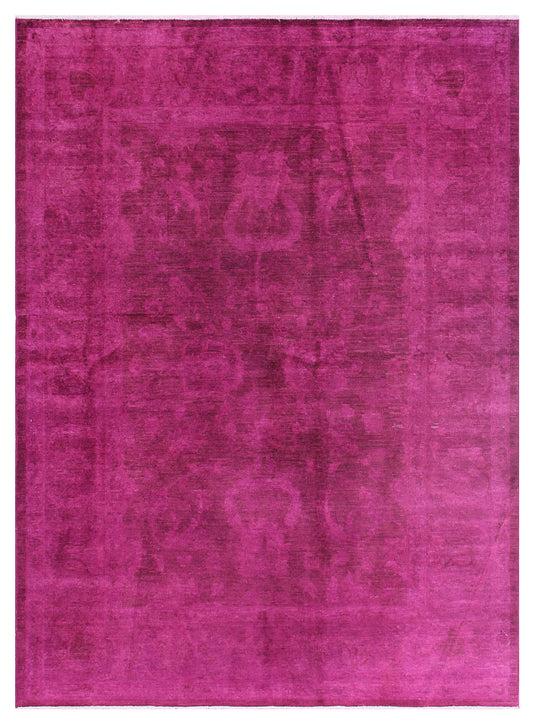 6'x8' Contemporary Persian Design Purple Hot Pink Ariana Overdye Rug