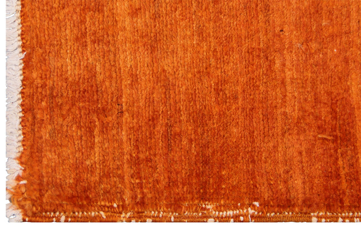 6'x9' Solid Orange Contemporary Design Ariana Overdyed Rug