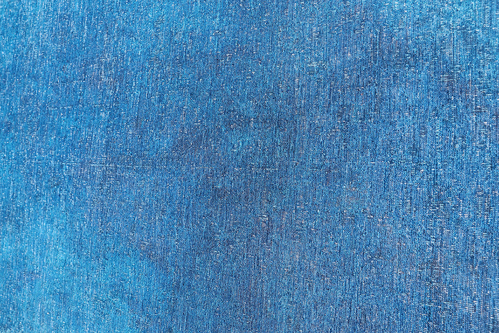 4'x9' solid Blue Ariana Overdyed Runner Rug