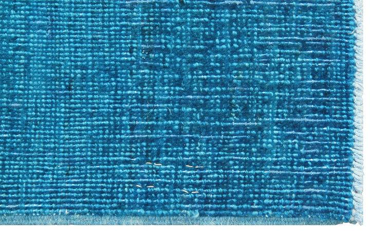 5'x6' Blue Stria Design Overdyed Rug