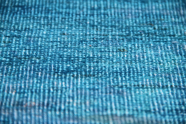 5'x6' Blue Stria Design Overdyed Rug