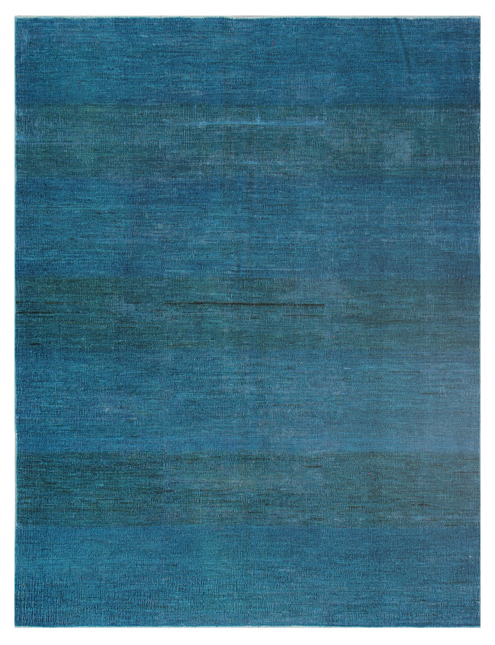 5'x6' Blue Stria Design Overdyed Rug