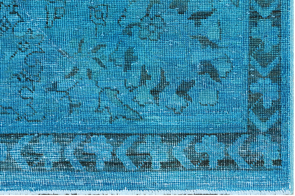 8'x10' Blue Persian Design Ariana Over Dye Rug