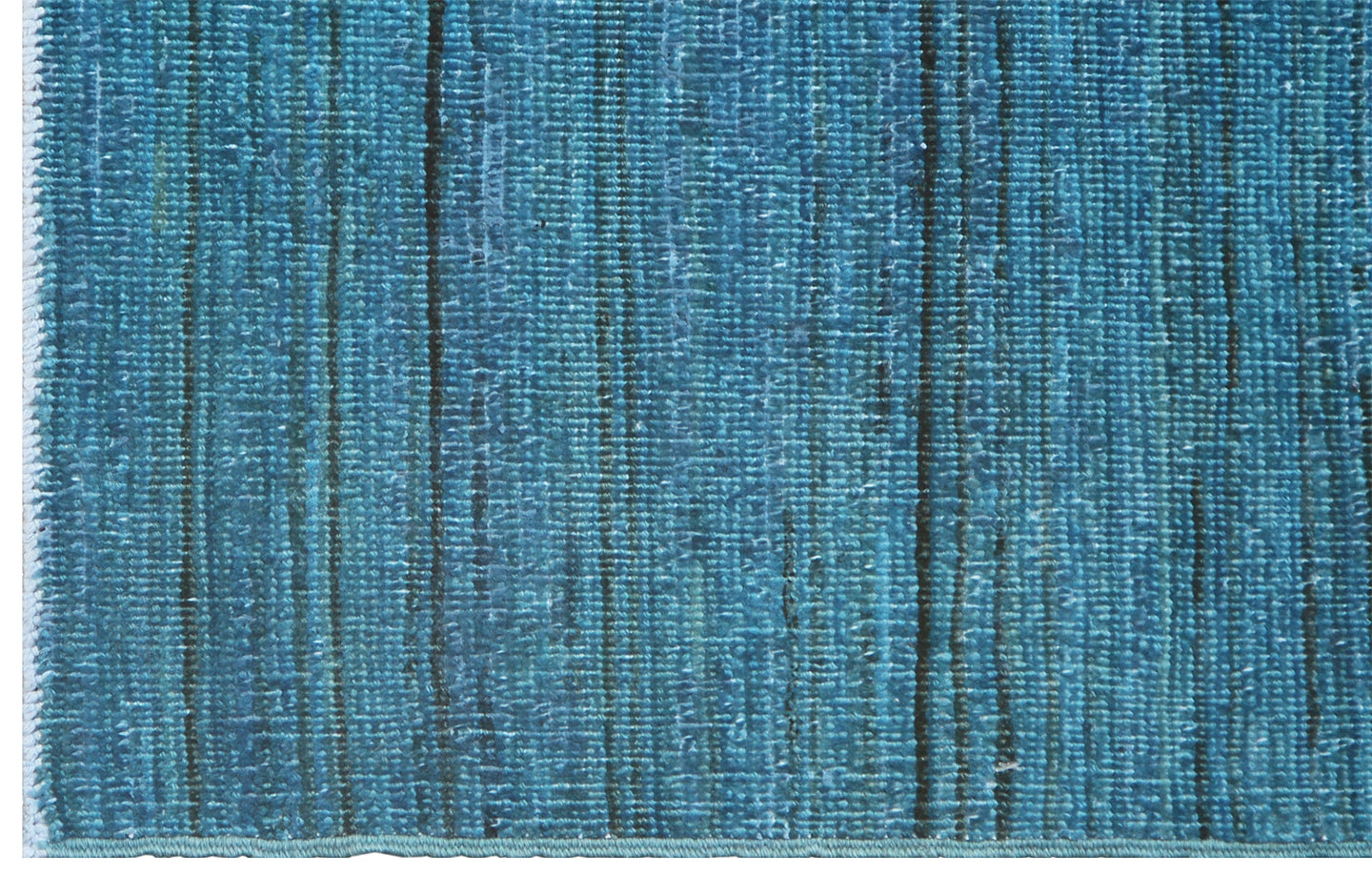 6'x9' Striped Blue Hand-Knotted Ariana Overdyed Area Rug