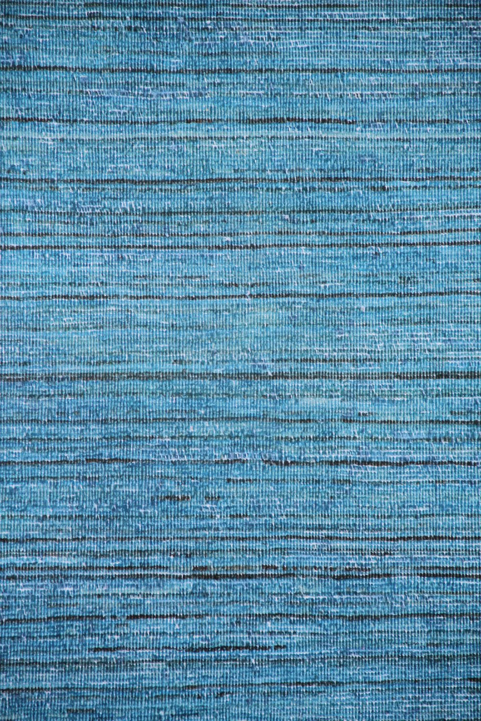 6'x9' Striped Blue Hand-Knotted Ariana Overdyed Area Rug