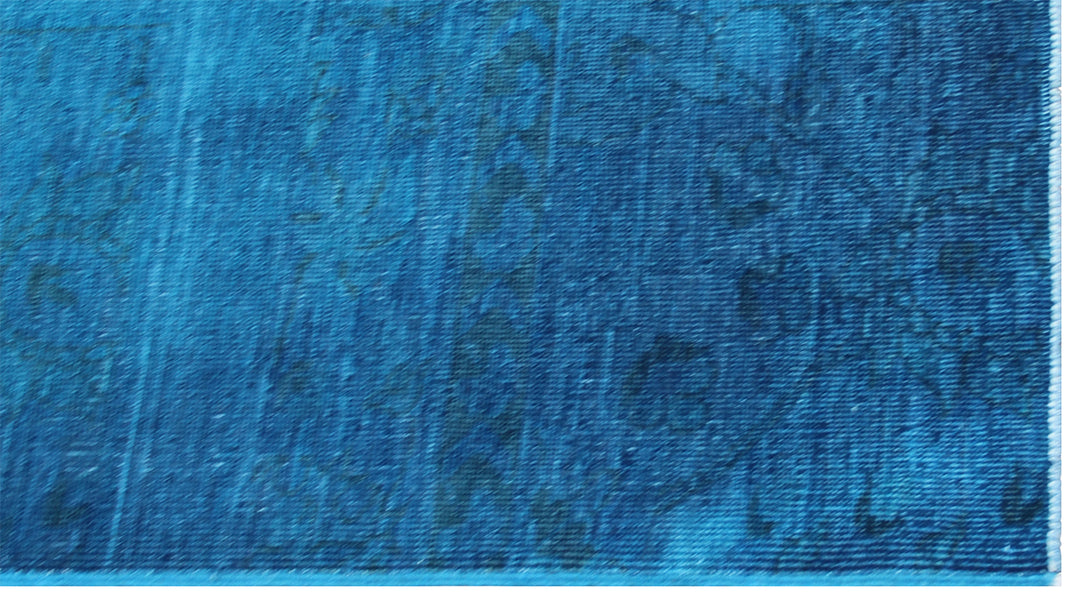 7'x8' Blue Persian Design Ariana Overdyed Rug