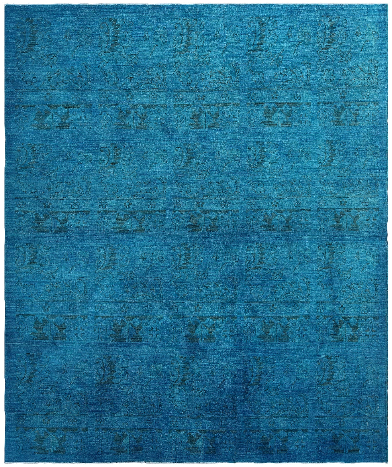 6x7 Blue Persian Design Ariana Over-dye