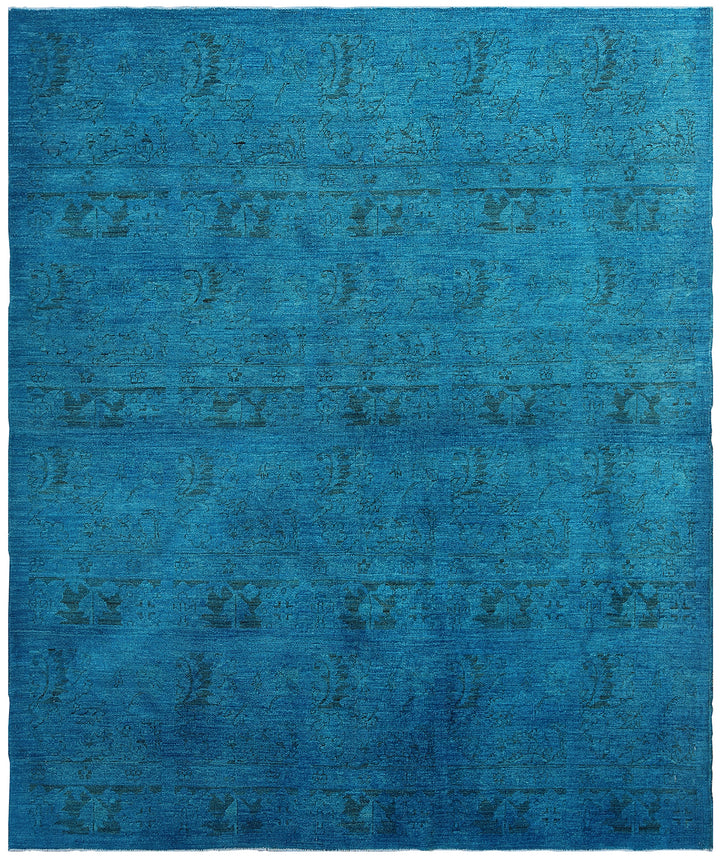 6'x7' Blue Persian Design Ariana Overdyed Rug