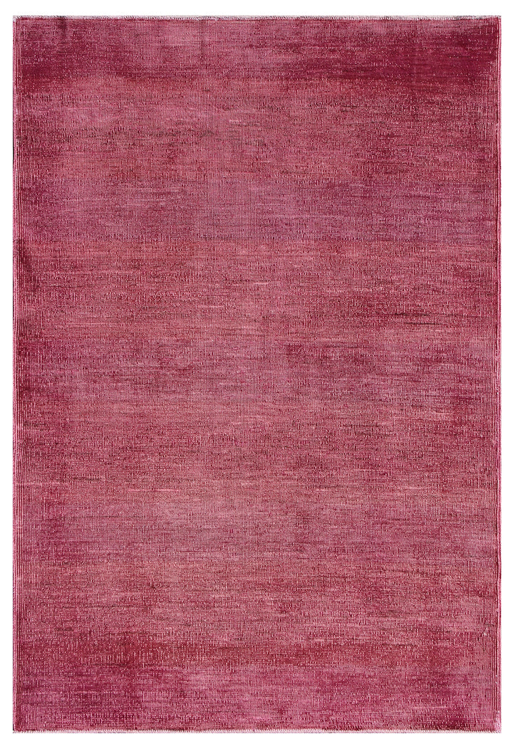 4'x6' Ariana Red Overdyed Wool Rug