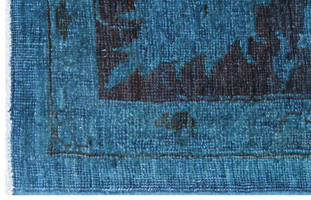 7'x10' Blue Agra Design Ariana Overdyed Rug