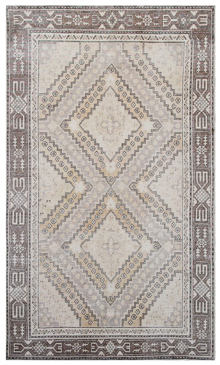 8'x5' Antique Samarkand Yarkand Area Rug