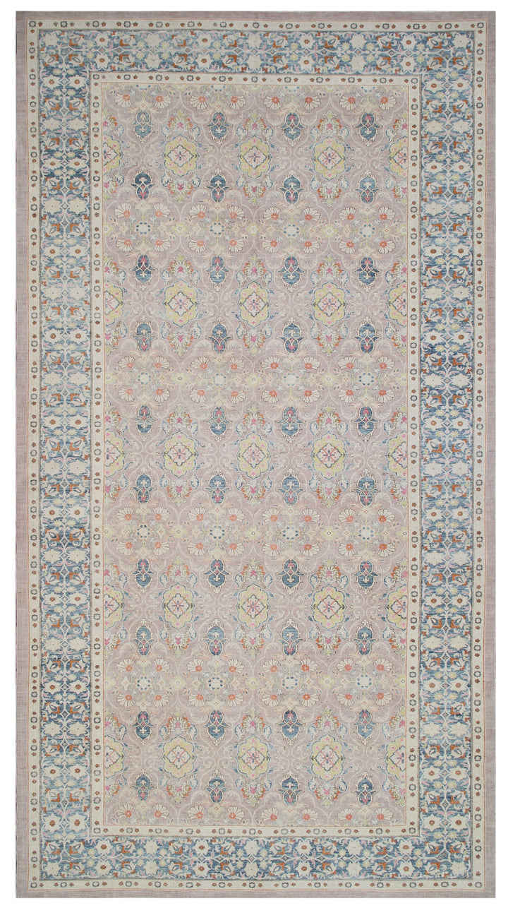 10'x19' Large Fine Polonaise Design Ariana Transitional Hand Knotted Wool Area Rug