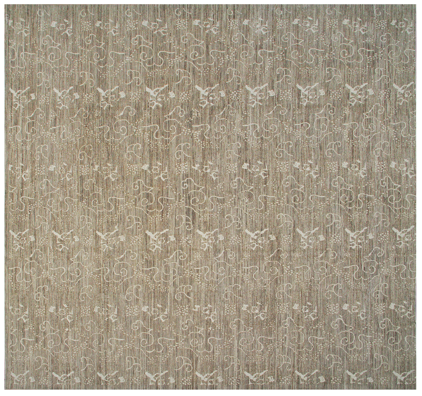 10.0 x 9.0 Muted Soft Colored Asian Design Hand Knotted Ariana Area Rug