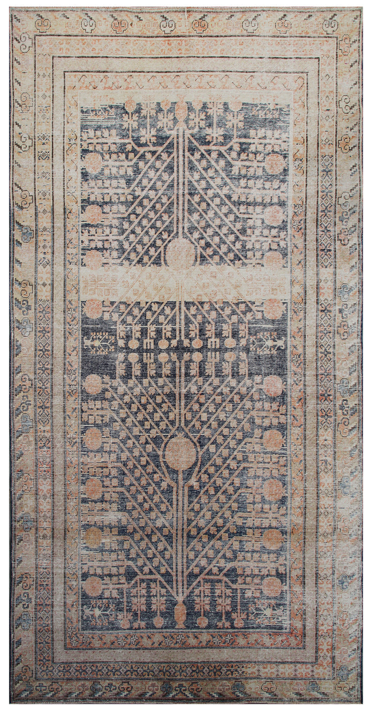 10.08 x 5.06 Navy Antique Samarkand Area Rug