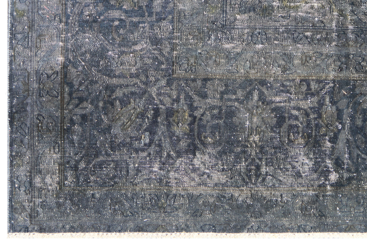 8'x10' Grey Blue Vintage Persian Tabriz Rug