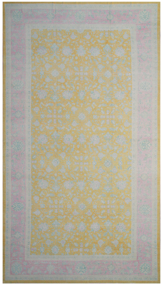 10x17 Contemporary Yellow Pink Persian Design Ariana Luxury Collection Rug