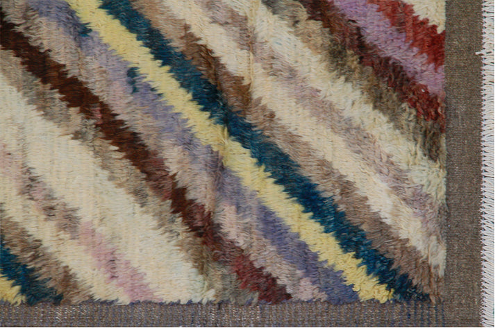 8'x11' Ariana Moroccan Diagonal Striped Barchi Wool Area Rug