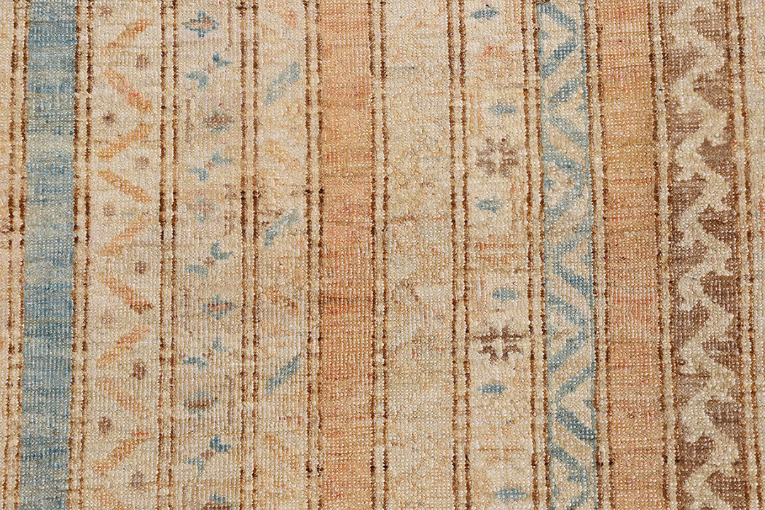 3'x5' Multi Color Striped Afshar Design Ariana Transitional Collection Small Rug