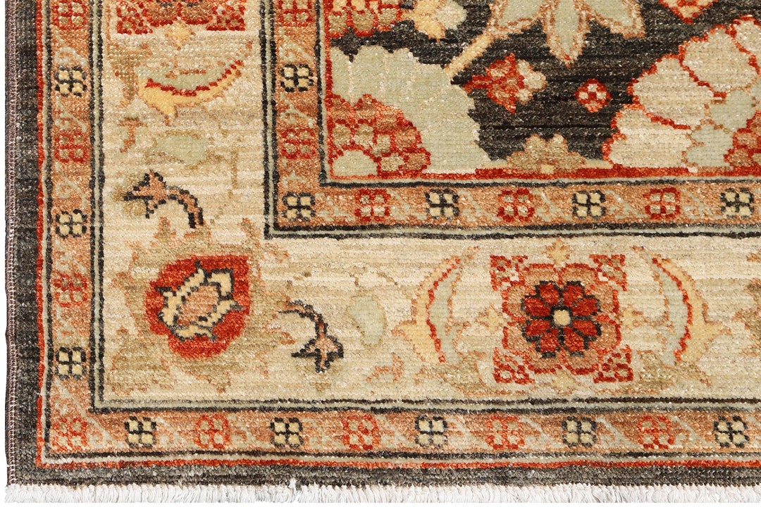 3'x5' Brown Beige Tabriz Design Ariana Traditional Wool Small Rug