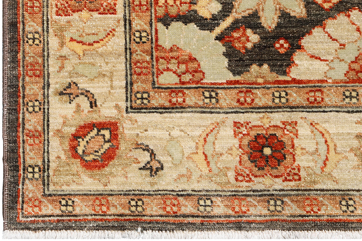 3'x5' Brown Beige Tabriz Design Ariana Traditional Wool Small Rug