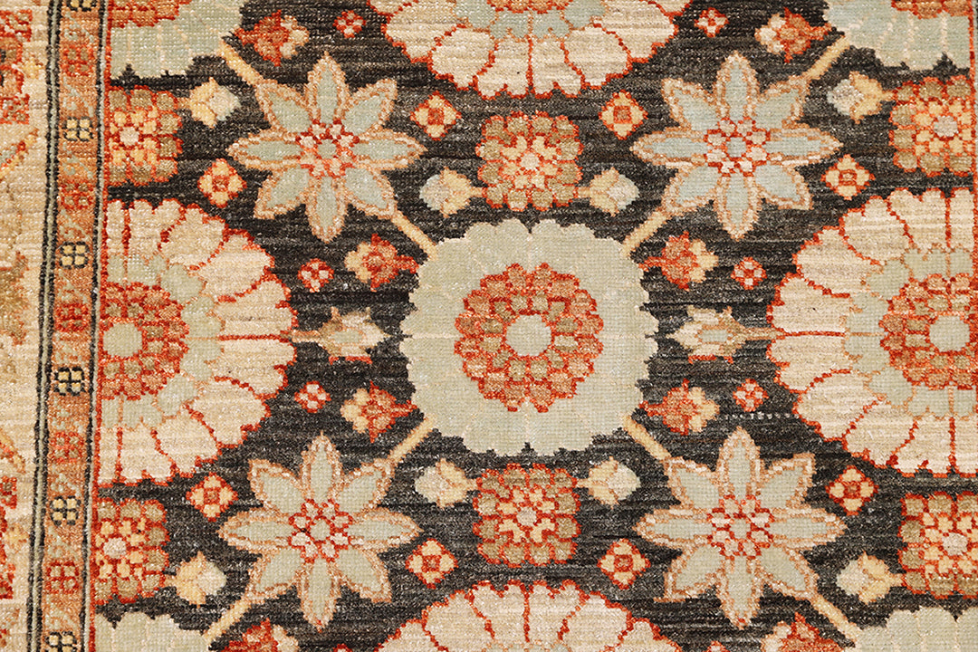 3'x5' Brown Beige Tabriz Design Ariana Traditional Wool Small Rug
