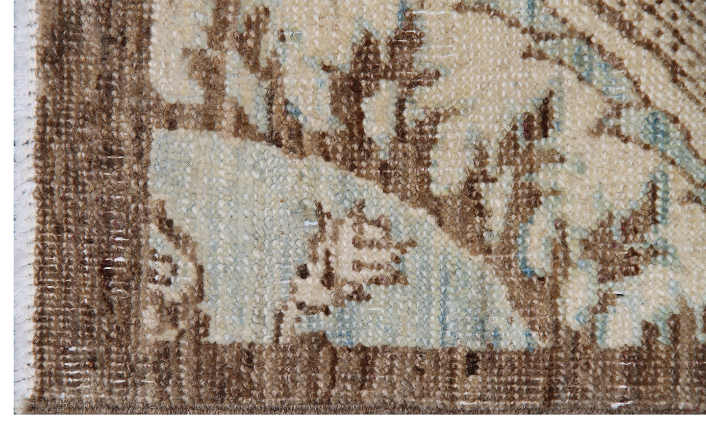 6x9 Ariana Brown and Blue Transitional Wool Rug