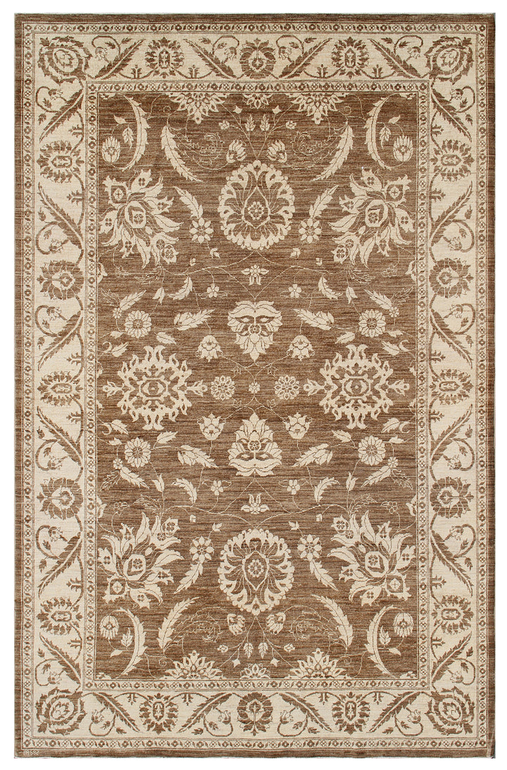 6'x9' Ariana Traditional Hand-knotted Agra Design Rug