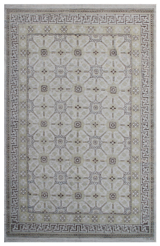 6'x9' Samarkand Design Ariana Transitional Geometric Area Rug